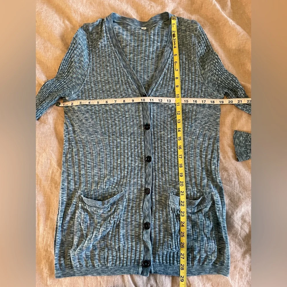 Athleta Revolve Borealis Green Heather Cardigan - Picture 6 of 7